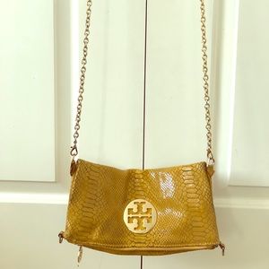 Tory Burch Snake Shoulder Clutch cross body